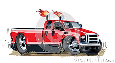 Vector cartoon pickup Vector Illustration