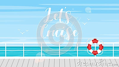 Cruise, travel and tourism concept Vector Illustration