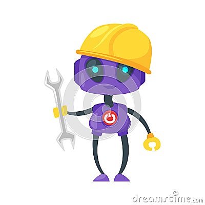 Engineer or worker robot Vector Illustration