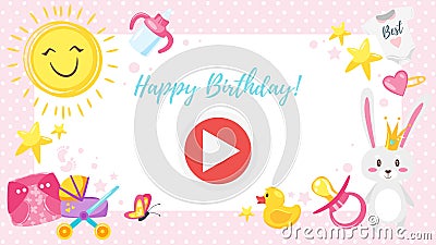 Video and photo frame background Vector Illustration