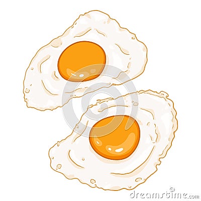 Vector Cartoon Sunnyside Eggs Vector Illustration