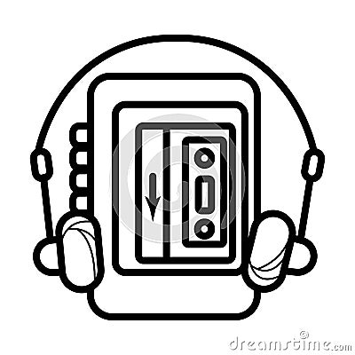 Vector cassette recorder XXL icon Stock Photo