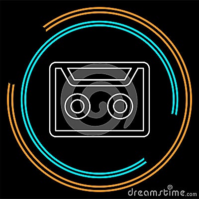 Vector cassette tape illustration Vector Illustration