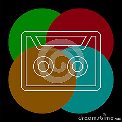 Vector cassette tape illustration Vector Illustration