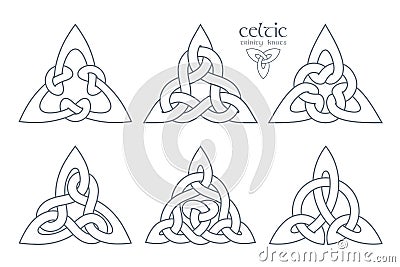 Vector celtic trinity knot part 2. Ethnic ornament. Geometric d Vector Illustration