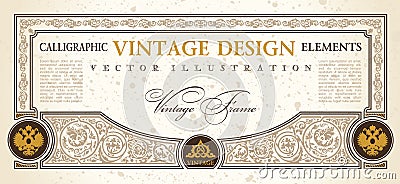 Vector certificate coupon template design vintage Vector Illustration