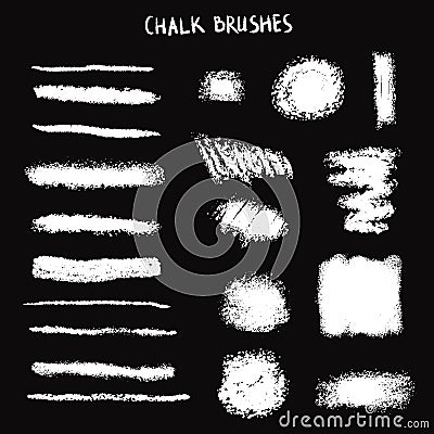 Vector chalk lines or brushes. Vector Illustration