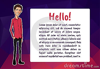 Vector character with bubble talk Vector Illustration