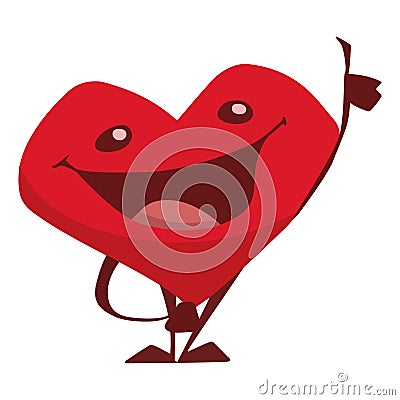 The heart is all otlino, thumbs up, otlino mood, emotions Vector Illustration