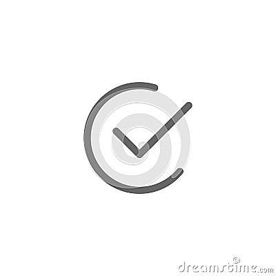 Vector check checkmark flat icon round simple Stock Photo