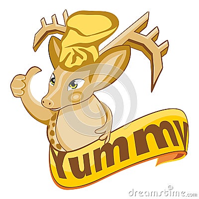 Vector chef deer Vector Illustration