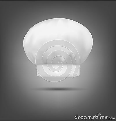 Vector chef hat isolated on a gray background Vector Illustration