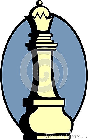 vector chess game queen piece Vector Illustration