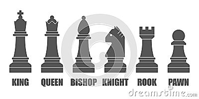 Vector chessmen shapes Vector Illustration