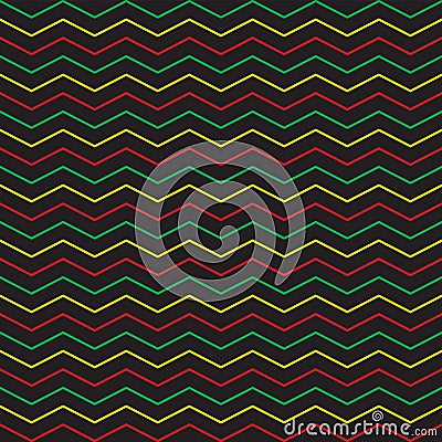 Vector chevron seamless pattern geometric background for wallpaper, gift paper, fabric print, furniture. Zigzag print. Black with Vector Illustration