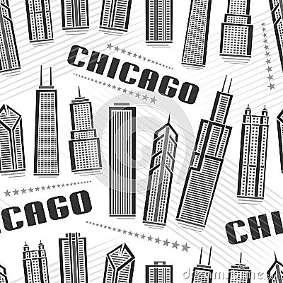 Vector Chicago Seamless Pattern Vector Illustration