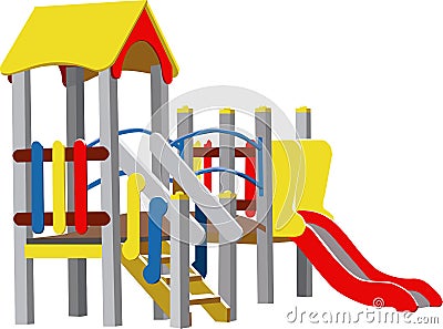 Vector Children Playground Vector Illustration