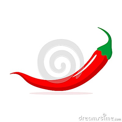 Vector Chili Pepper. Food Collection. Flat design Vector Illustration