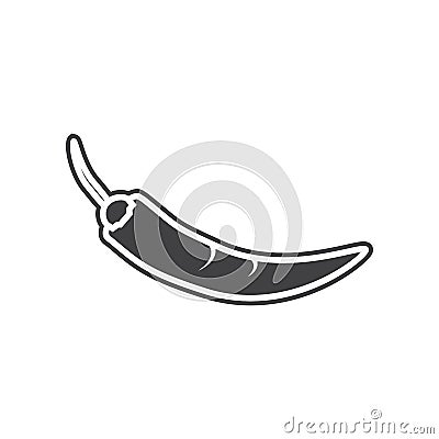Vector Chili pepper icon. Element of Fruits and vegatables for mobile concept and web apps icon. Glyph, flat icon for website Stock Photo