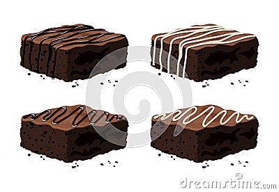 Vector chocolate brownies Vector Illustration