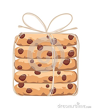 Vector chocolate chip cookies Vector Illustration