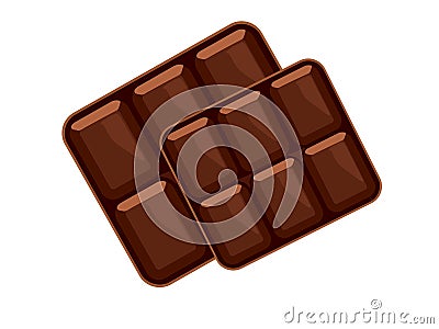 Vector chocolate white background Vector Illustration