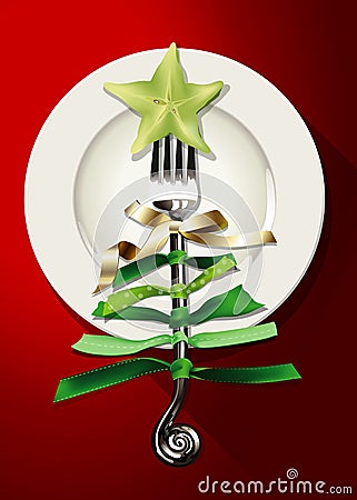 Vector of christmas food Vector Illustration