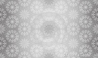 Vector Christmas geometric pattern with white lace snowflakes Vector Illustration