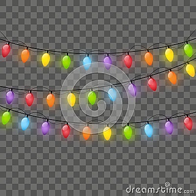 Vector Christmas light bulbs Vector Illustration