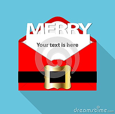 Vector of Christmas mail Vector Illustration