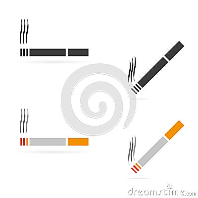 Vector cigarette icons Stock Photo