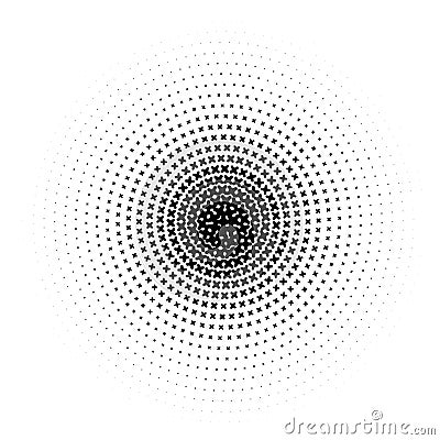 Vector circl halftone geometric seamless pattern. Black white design for posters, sites, business cards, cover, labels Vector Illustration