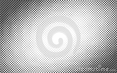 Vector circl halftone geometric seamless pattern with cube shapes. Black white design for posters, sites, business cards Vector Illustration