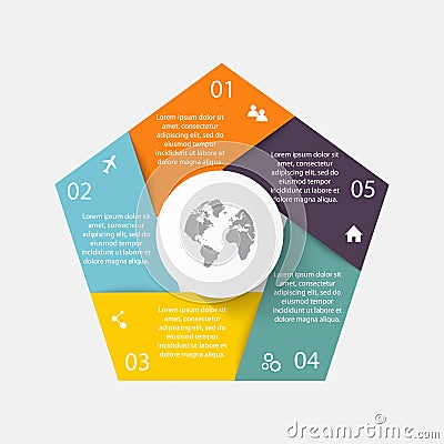 Vector circle arrows for infographic.Can be used for info graphi Vector Illustration