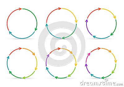 Vector circle arrows for infographic. Vector Illustration