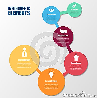 Vector circle elements for infographic. Vector Illustration