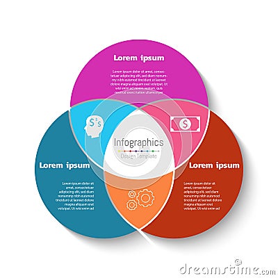 Vector circle infographic template. Business concept Vector Illustration