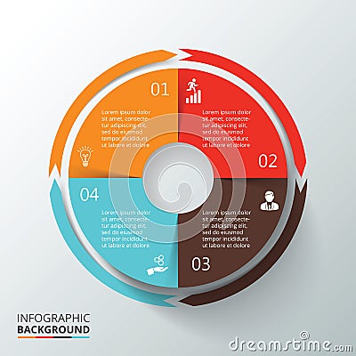 Vector circle infographic. Vector Illustration