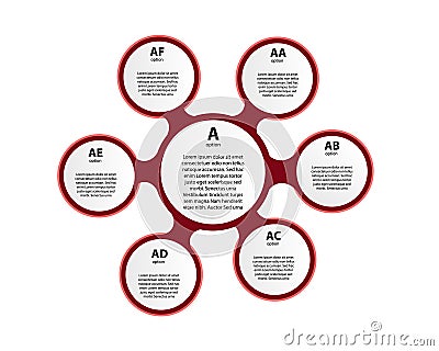 Vector circle infographic. Template for diagram, graph, presentation and chart. Vector Illustration