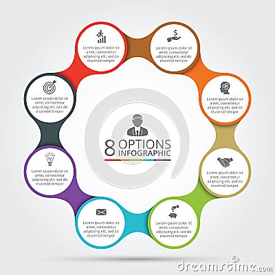 Vector circle metaball infographic. Vector Illustration