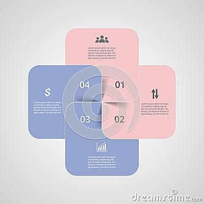 Vector circle template for infographic. Vector Illustration