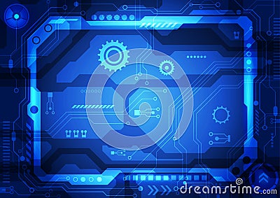 Vector circuit board background technology. illustration Vector Illustration