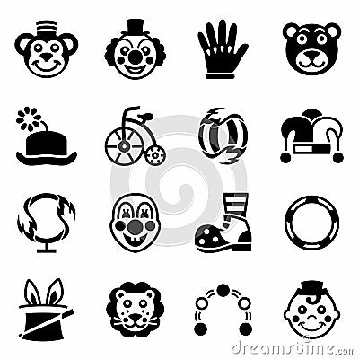 Vector Circus icon set Vector Illustration