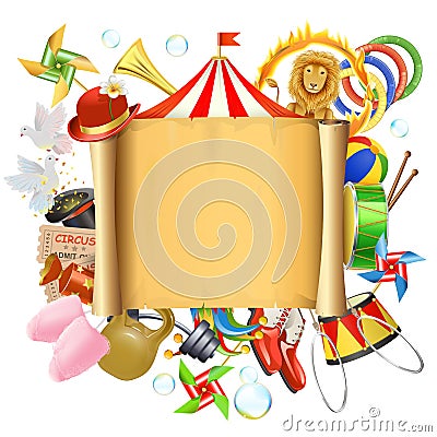 Vector Circus Placard Vector Illustration