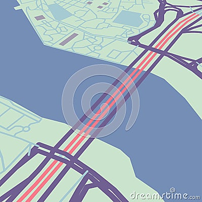 Vector city map Vector Illustration