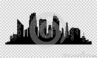 Vector city silhouette Vector Illustration