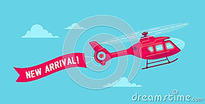 Vector civil helicopter Vector Illustration