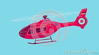 Vector civil helicopter Vector Illustration