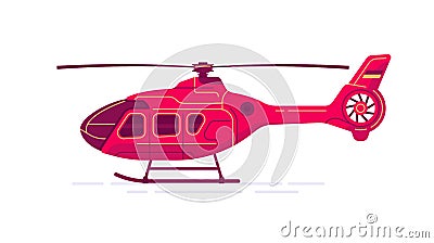 Vector civil helicopter Vector Illustration