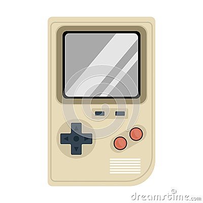 Vector of retro portable games console Vector Illustration